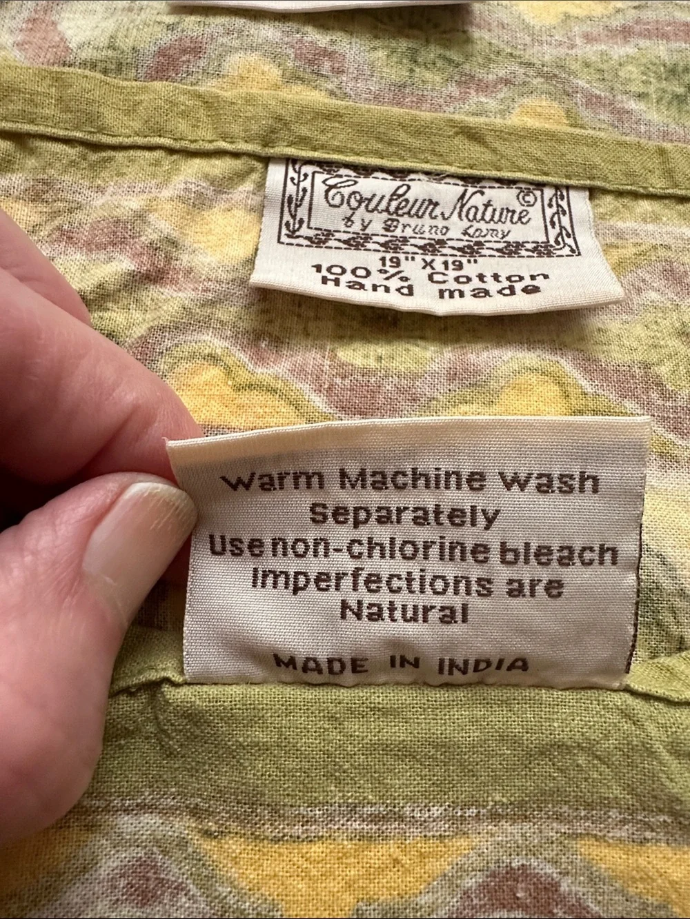 Set of 4 Couleur Nature Olive Tree Napkins Yellow/Green Designed by Bruno Lamy